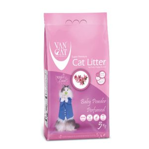 خاک گربه ون کت با رایحه پودر بچه - VanCat Litter Baby