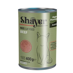 کنسرو گربه 400 گرمی شایر با طعم گوشت - Shayer Beef