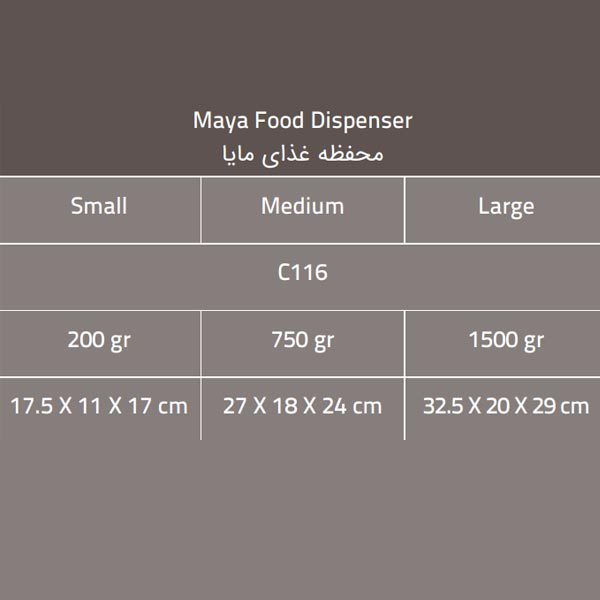 محفظه غذای پت مایا - MPS2 Maya