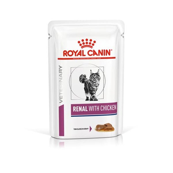 غذای پوچ رنال گربه با طعم مرغ رویال کنین - Royal Canin Renal Pouches