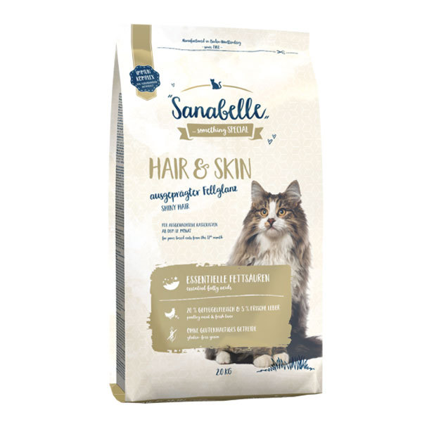 غذای گربه سلامت پوست و مو سانابل - Sanabelle hair & skin