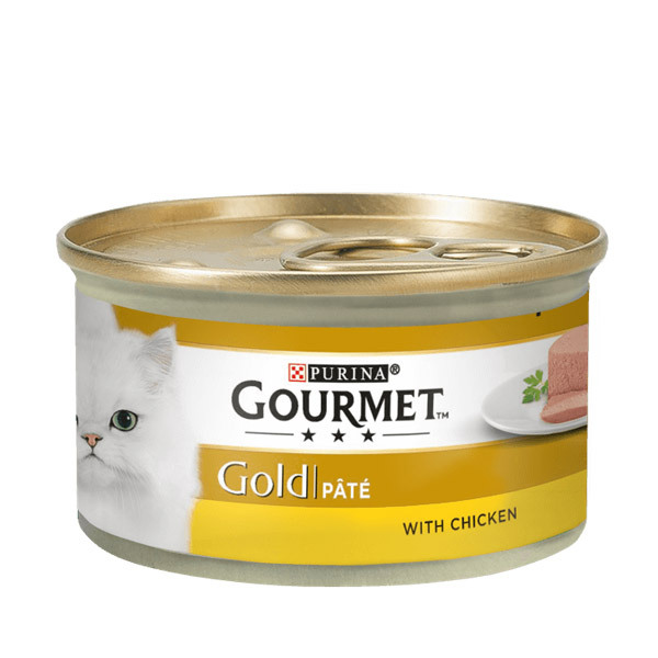 کنسرو گربه با طعم مرغ گورمت - Gourmet Gold Chicken Pate