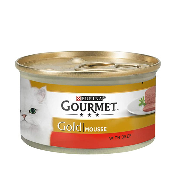 کنسرو گربه با طعم گوشت گورمت - Gourmet Gold Beef Pate