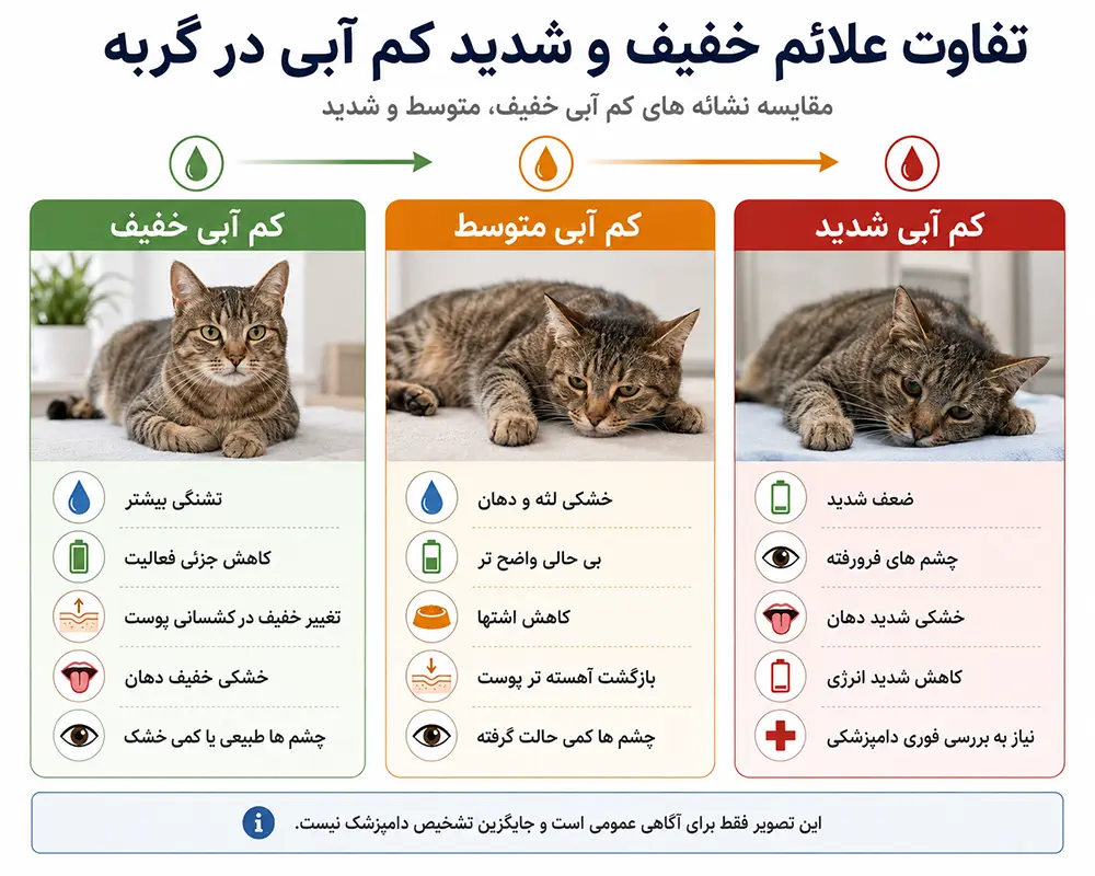 کم آبی گربه